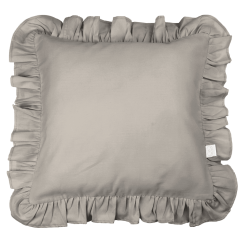 Vankúš s volánikmi tmavo šedá 45cm
