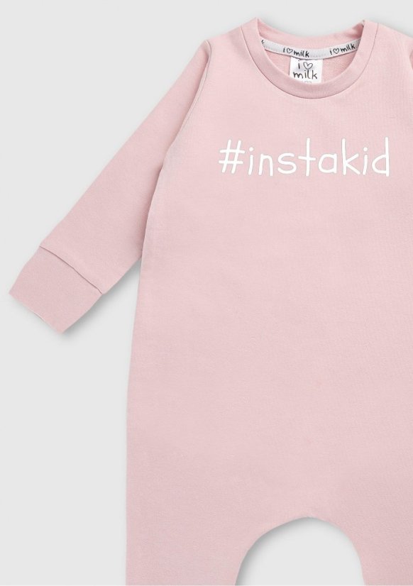 Detský overal s dlhým rukávom "instakid" ružová - Veľkosť oblečenia: 86/92 (12-24M)