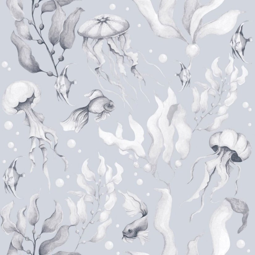 Tapeta mágie oceánu svetlo modrá 280x100 cm