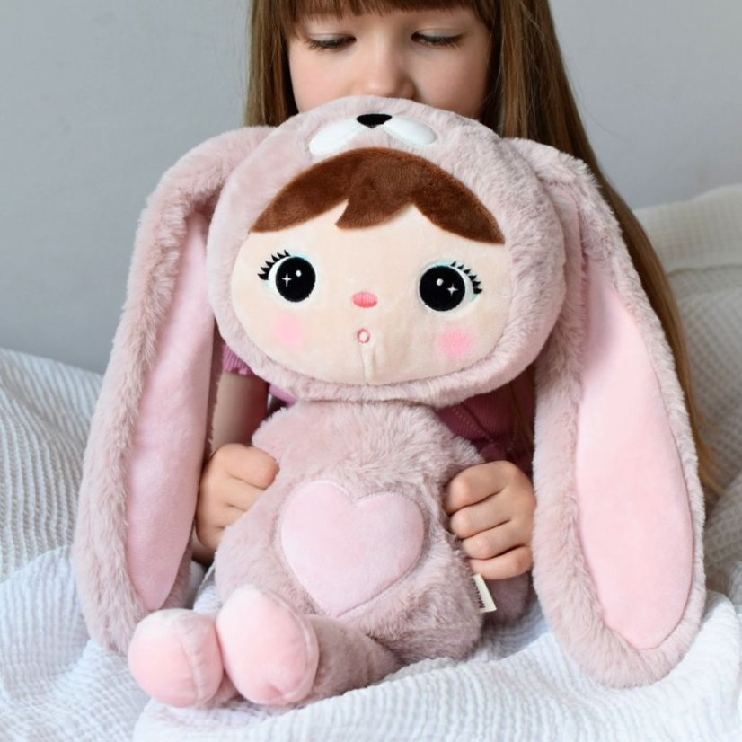 Bábika králik ružový s menom Zara 50 cm