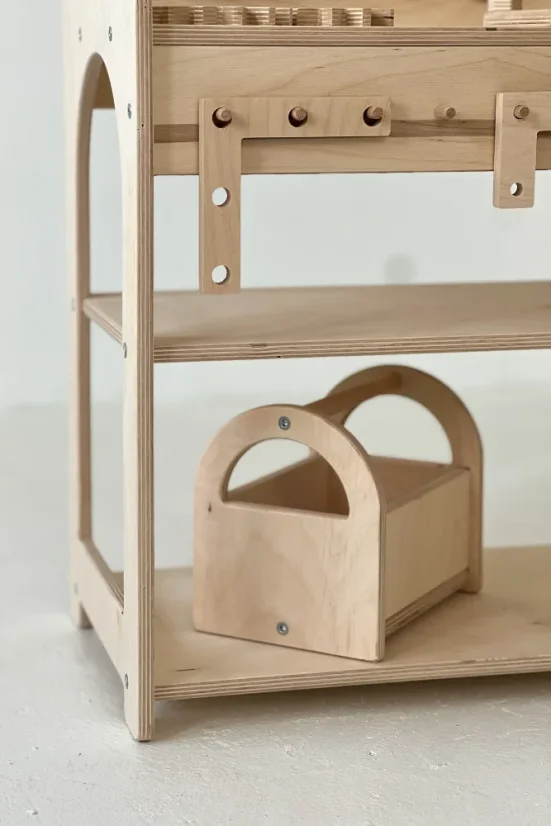 Drevená dielňa s náradím pre deti - spodná časť - DaDaboom