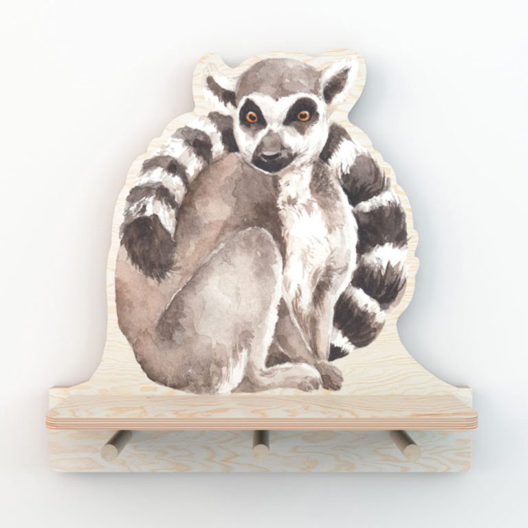 Polička do detskej izby lemur