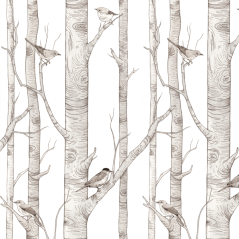 Tapeta brezový les 280x50 cm