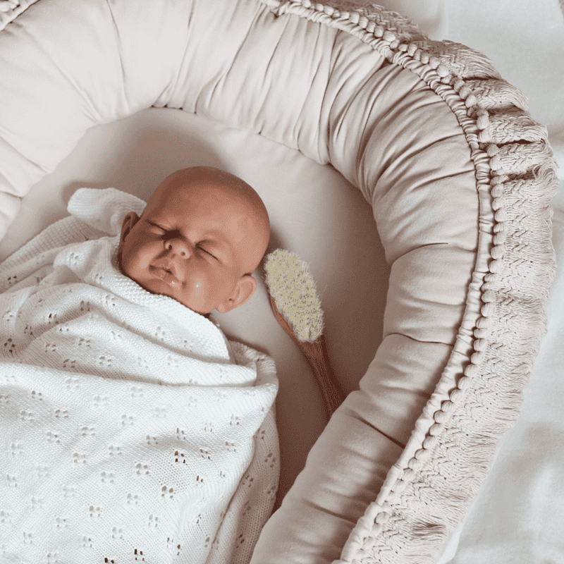 Hnízdo pro miminko Boho pudrově růžová