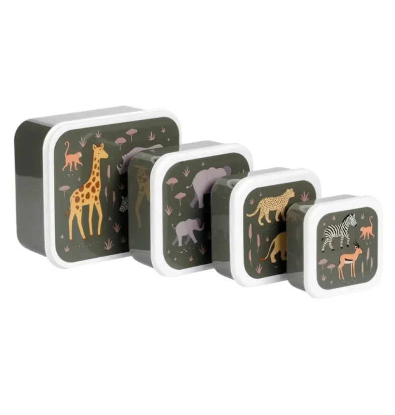 Sada 4 krabiček na oběd a svačinku savana