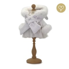 Kostým pro panenku Lullu – elegance s kožešinovými detaily
