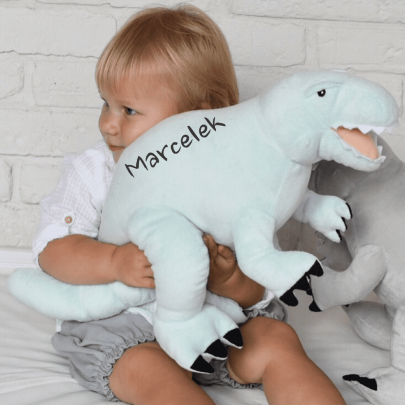 Plyšový Tyranosaurus mätový L s menom Peťa