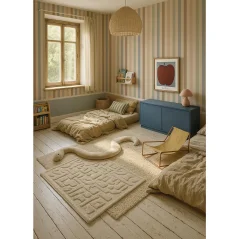Tapeta Béžové pruhy v neutrálních tónech 280×50 cm