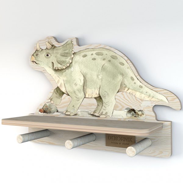Polička do dětského pokoje dino