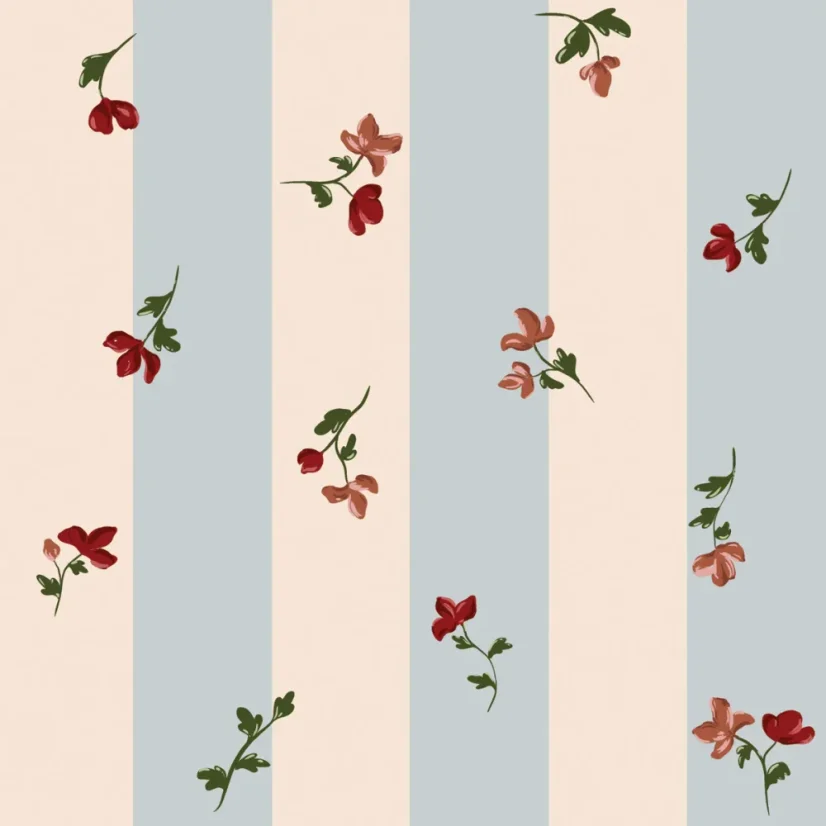 Tapeta s pruhy květiny v Paříži 280×50 cm