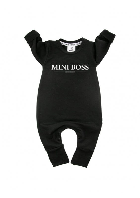Detský overal s dlhým rukávom „mini boss“ - Veľkosť oblečenia: 50/56 (0-3M)