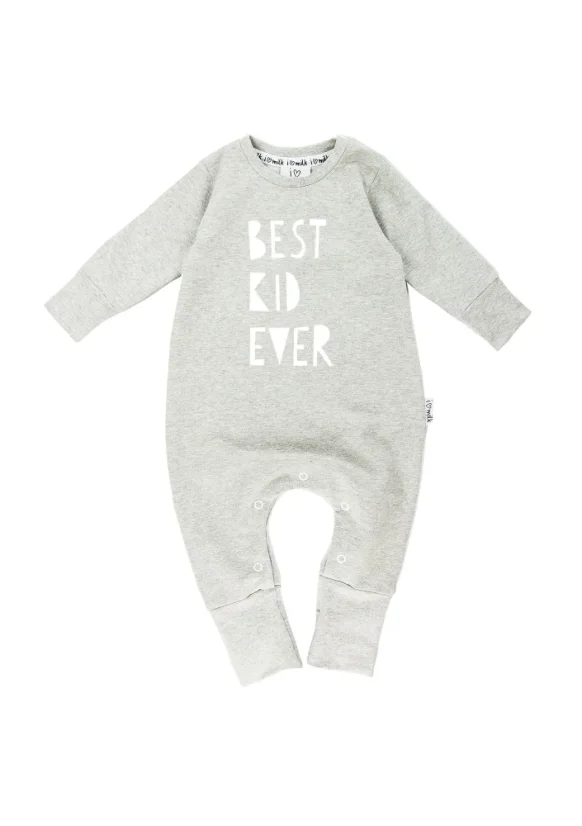 Detský overal "best kid ever" - Veľkosť oblečenia: 50/56 (0-3M)