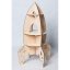 Raketová polica do detskej izby – drevená dekorácia na samomontáž 60x35 cm
