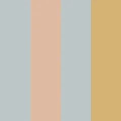 Tapeta pruhy modrá lososová a žltá 280×50 cm