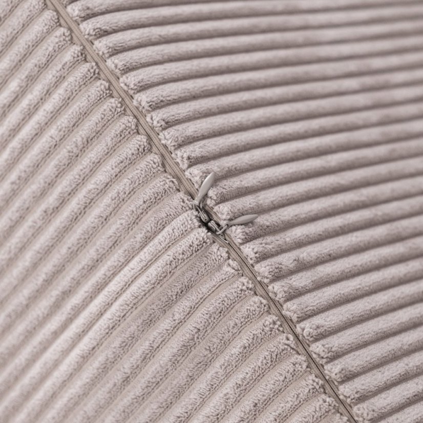 Sedačka pre deti z kvalitnej polyuretánovej peny,  béžová, detail odopínanie