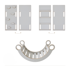 Lezecká souprava 3v1 malá – houpačka, skluzavka a lezecká stěna