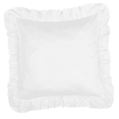 Vankúš s volánikmi biela 45cm