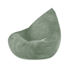 Sedací vak pre deti – zelený, prémiový manšestr