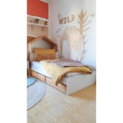 Drevená nástenná dekorácia Slon – safari v detskej izby