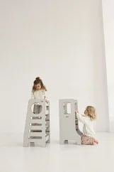 Učiaca veža Montessori pre deti sivá