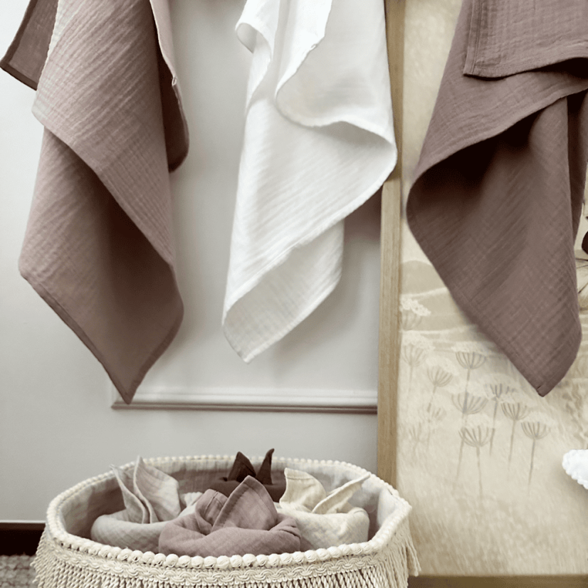 Mušelínová plenka z organické bavlny růžová 70x70 cm