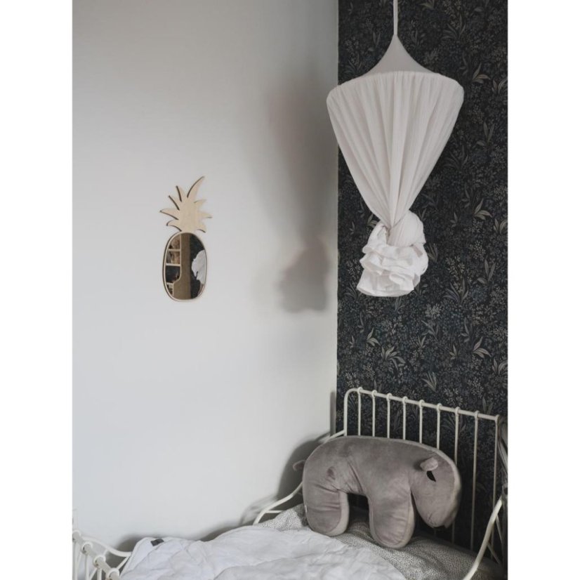 Zrkadlo ananás do detskej izby – dekoratívne akrylové zrkadlo z dreva 23x48 cm