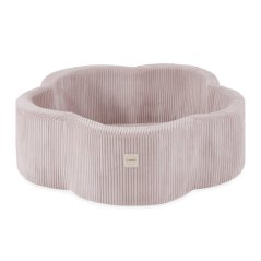Suchý bazén kvítek - růžový manšestr 95×30 cm + 200 kuliček