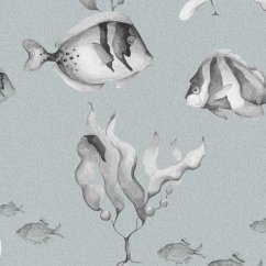 Tapeta černobílé rybičky 280x50 cm