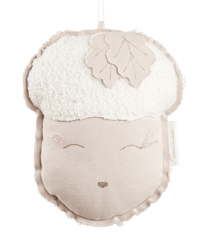 Závesná dekorácia dubový orech púdrovo ružová 23x29x10cm