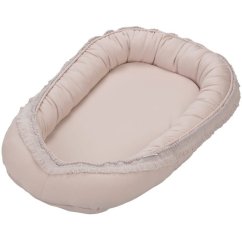 Hniezdo pre bábätko Boho púdrovo ružová
