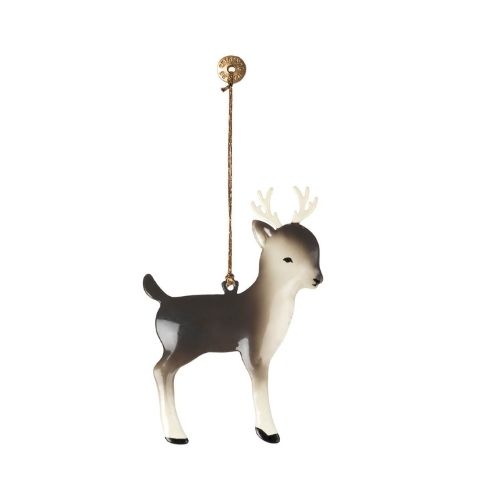 Vianočné dekorácie - kovová ozdoba Bambi