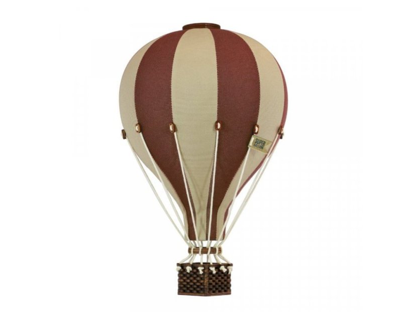 Dekorační létající balón hnědá/krémová – dekorace do dětského pokoje - Velikost balónu: L-50cm x 30cm