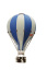 Dekoračný lietajúci balón modrá/krémová – dekorácia do detskej izby - Velikost balónu: M-33cm x 20cm