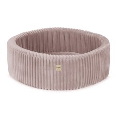 Suchý bazén kulatý 90x30 cm - růžový Puffy Lamell + 200 perleťových kuliček