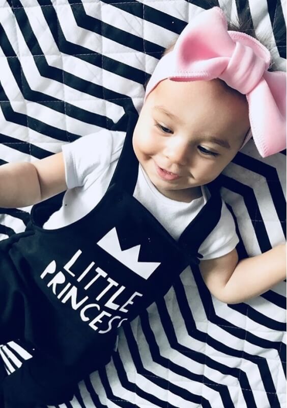 Detské tepláky na traky "little princess" - Veľkosť oblečenia: 50/56 (0-3M)