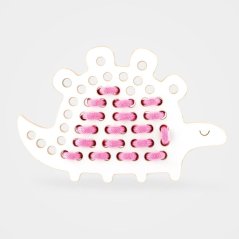 Montessori dřevěná proplétací hračka  - dino