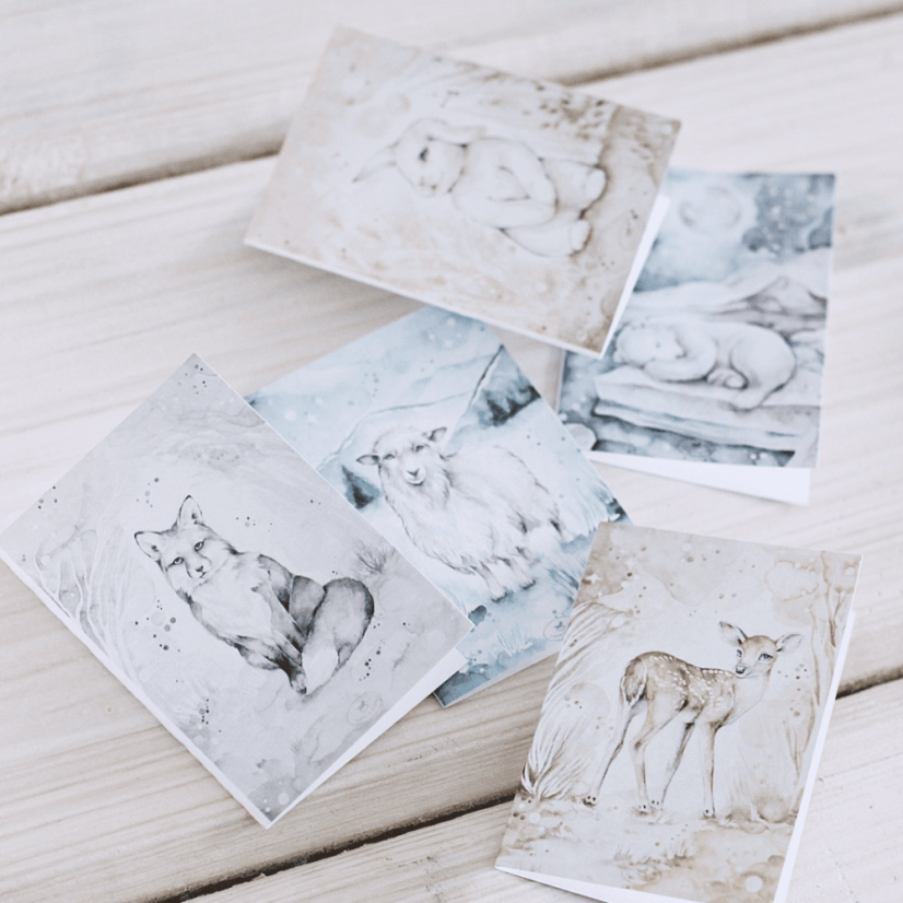 Dárková karta medvěd 5,2x7,4cm