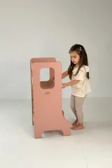 Učiaci veža Montessori pre deti ružová