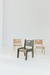Dětská židle olivová S/M montessori židle k dětskému stolku