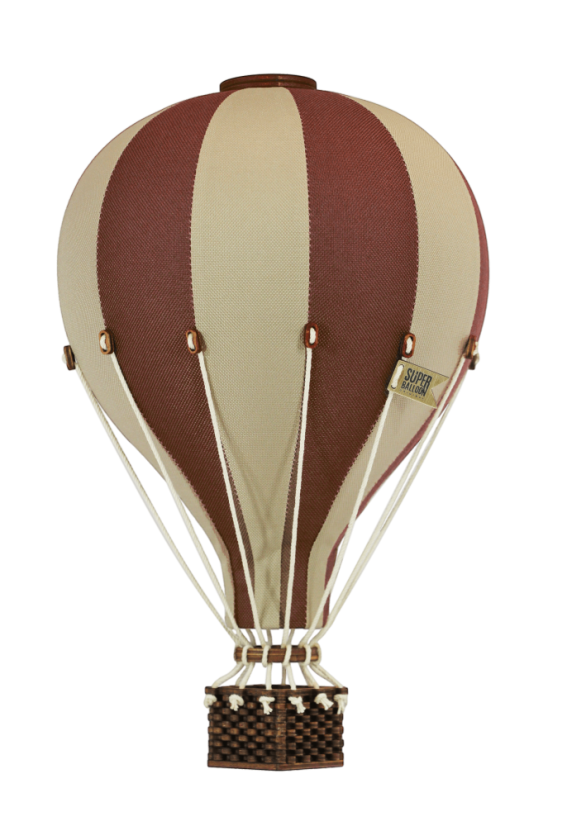 Dekorační létající balón zelená/krémová – dekorace do dětského pokoje - Velikost balónu: S-28cm x 16cm