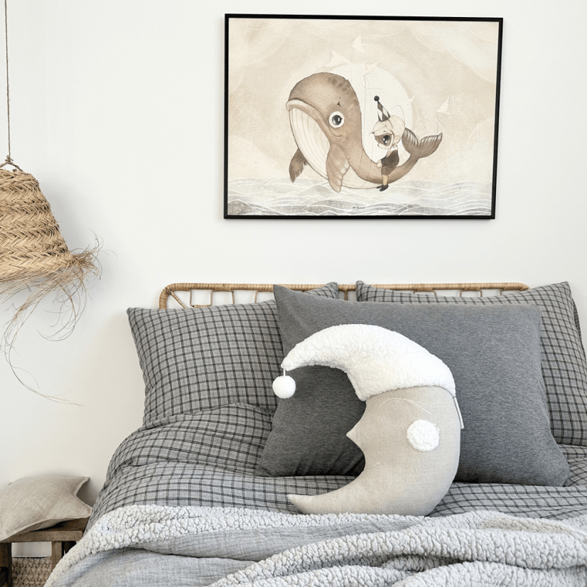 Mušelínové obliečky pre dospelých šedá kockovaná 140x200cm