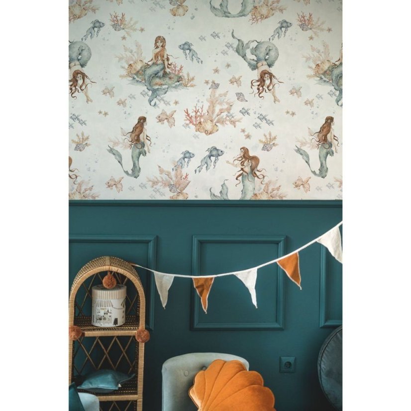 Tapeta morskej panny biela 280x100 cm