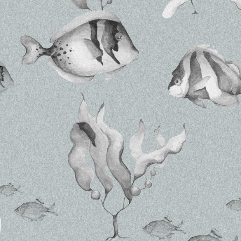 Tapeta černobílé rybičky 280x50 cm
