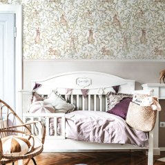 Tapeta králíci bílá 280×100 cm