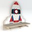 Dekornik Polička do dětského pokoje raketa