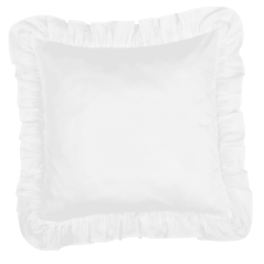Vankúš s volánikmi biela 45cm