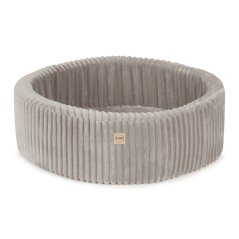 Suchý bazén okrúhly 90x30 cm – béžový Puffy Lamell + 200 perleťových guličiek