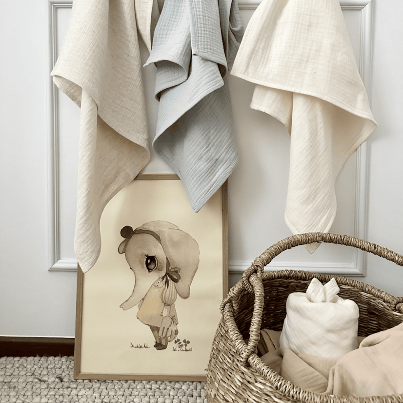 Mušelínová plienka z organickej bavlny prírodná 70×70 cm