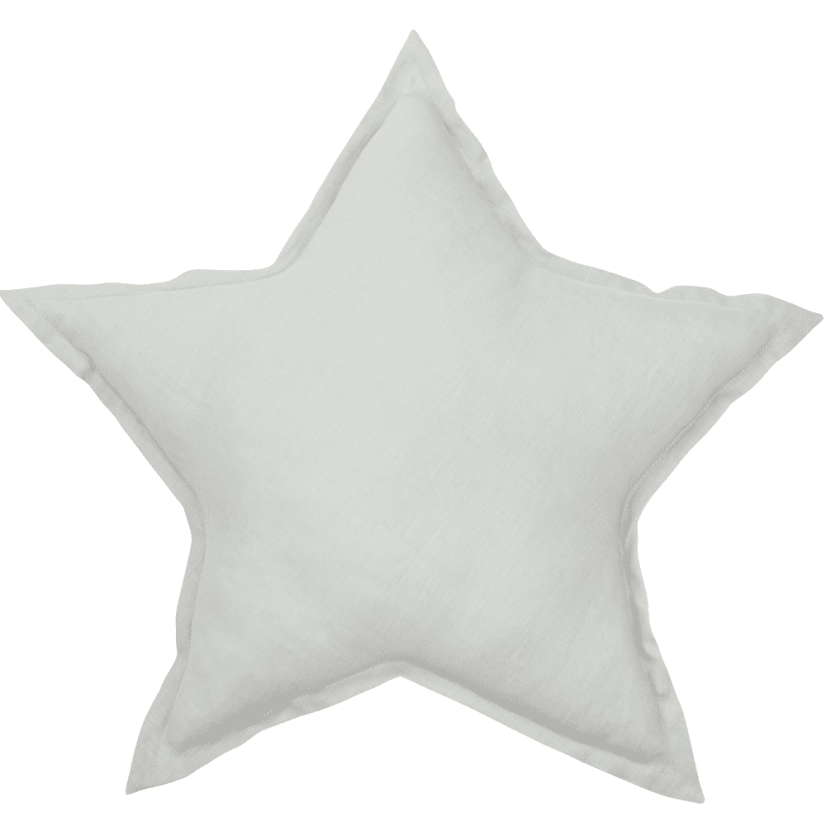 Ľanový vankúš hviezda svetlo šedá 50 cm