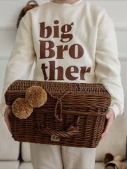 Prútený kufrík - hnedá